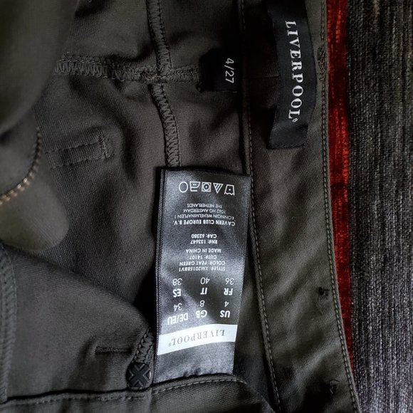 NWOT Liverpool Green Skinny Pants - Picture 5 of 7